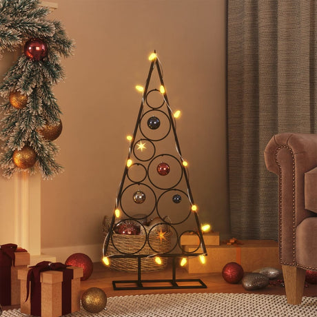VidaXL Weihnachtsdekoration Weihnachtsbaum 90 cm Metall Schwarz