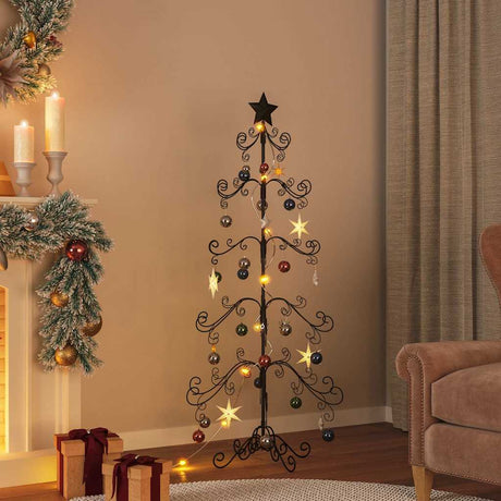 VidaXL Weihnachtsdekoration Weihnachtsbaum 150 cm Metall Schwarz