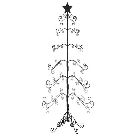 Vidaxl kerstdecoratie kerstboom 180 cm metaal zwart