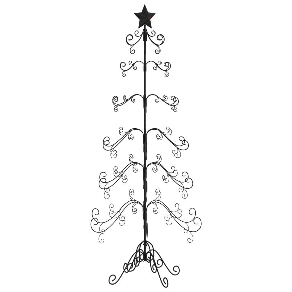 VidaXL Weihnachtsdekoration Weihnachtsbaum 215 cm Metall Schwarz