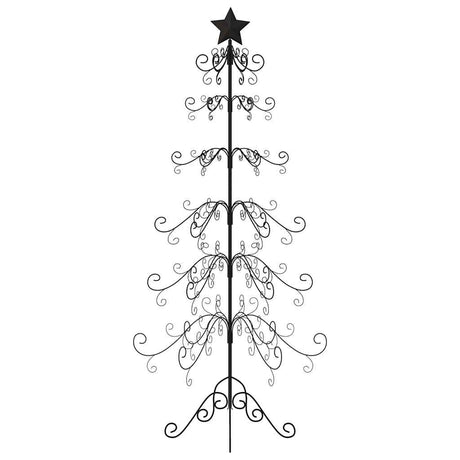 VidaXL Weihnachtsdekoration Weihnachtsbaum 215 cm Metall Schwarz