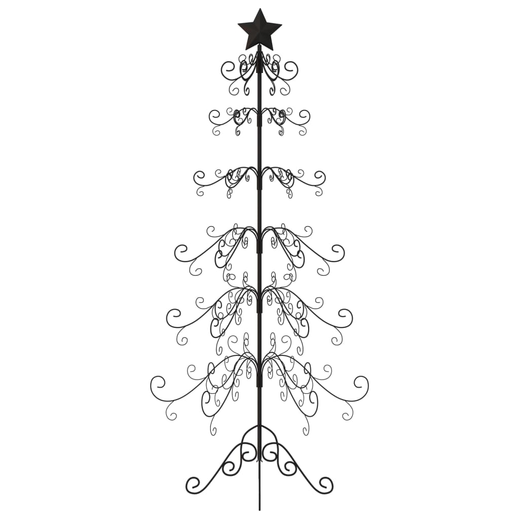 VidaXL Weihnachtsdekoration Weihnachtsbaum 215 cm Metall Schwarz