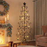 VidaXL Weihnachtsdekoration Weihnachtsbaum 215 cm Metall Schwarz