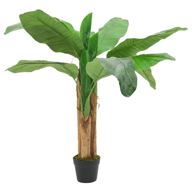 VidaXL Kunstpflanze Bananenbaum 9 Blätter 120 cm Grün