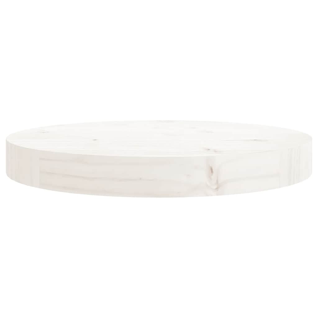 Vidaxl tafelblad rond ø30x3 cm massief grenenhout wit