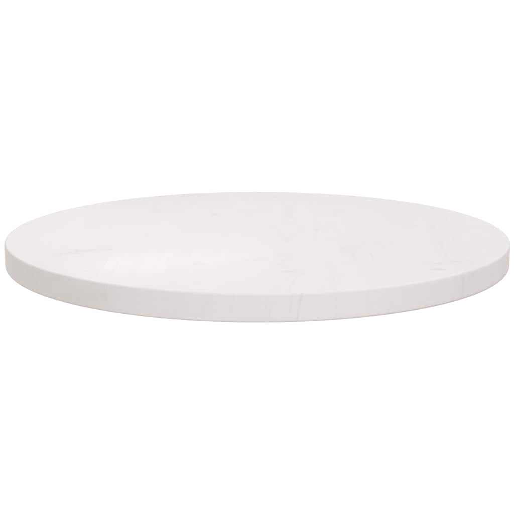 Vidaxl tafelblad rond ø50x3 cm massief grenenhout wit