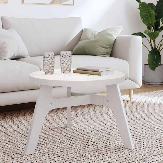 Vidaxl tafelblad rond ø60x3 cm massief grenenhout wit