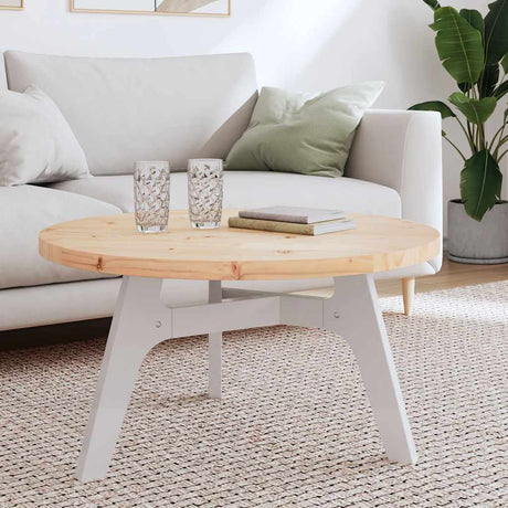 Vidaxl tafelblad rond ø80x3 cm massief grenenhout