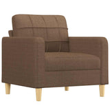 Vidaxl fauteuil 60 cm stof bruin