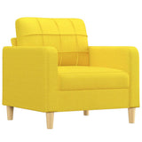 Vidaxl fauteuil 60 cm stof lichtgeel