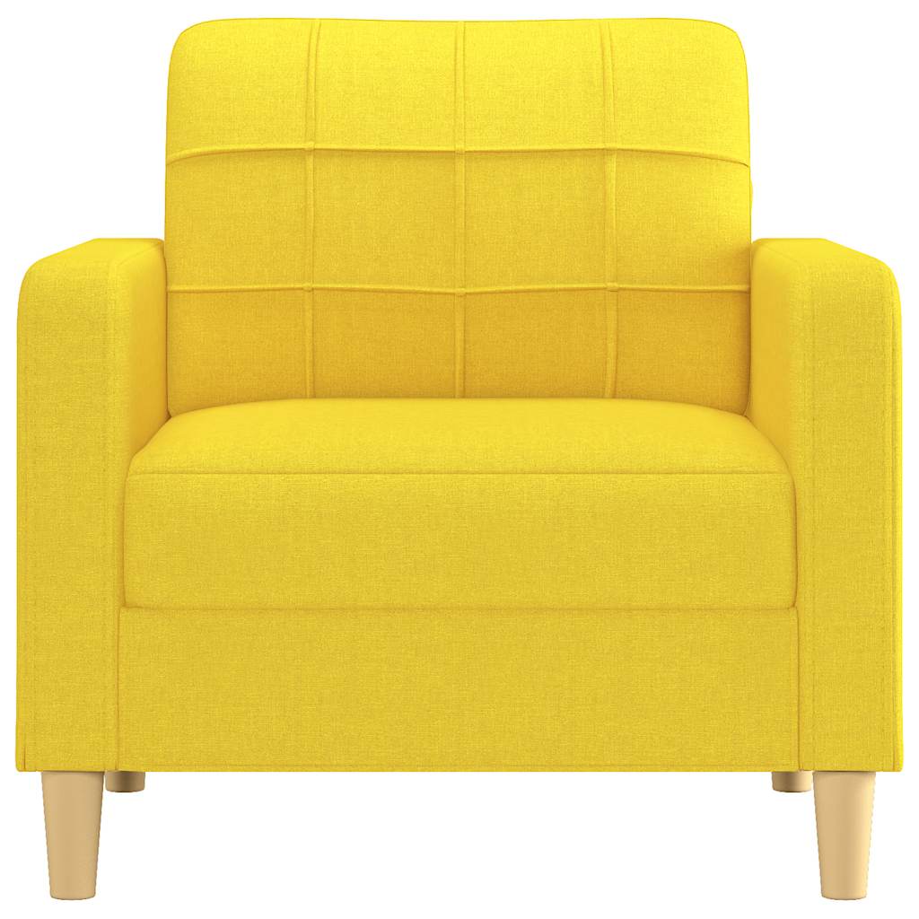 Vidaxl fauteuil 60 cm stof lichtgeel