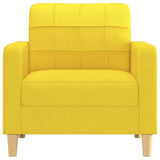 Vidaxl fauteuil 60 cm stof lichtgeel