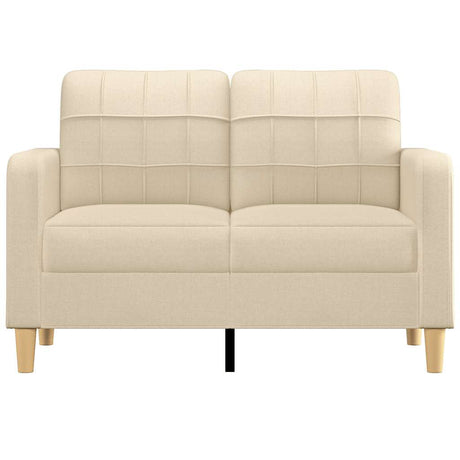 Vidaxl tweezitsbank 120 cm stof crèmekleurig