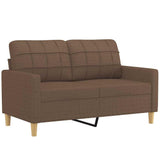 Vidaxl tweezitsbank 120 cm stof bruin