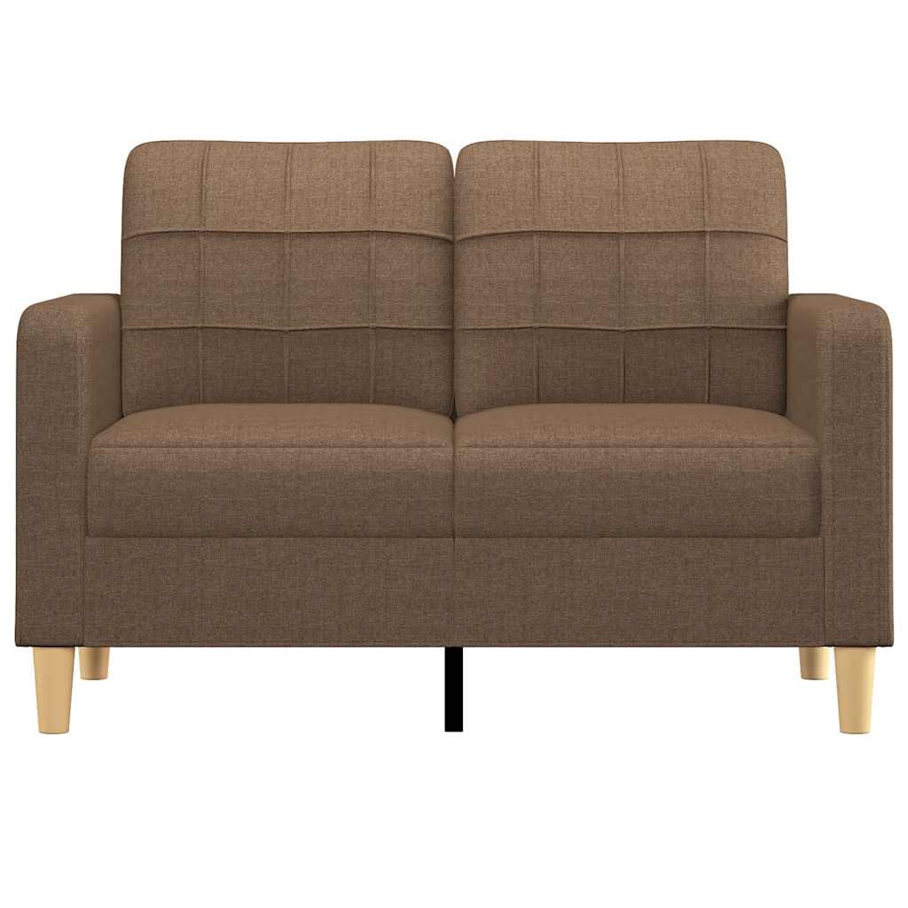Vidaxl tweezitsbank 120 cm stof bruin