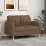 Vidaxl tweezitsbank 120 cm stof bruin