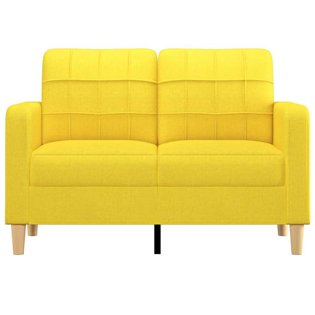 Vidaxl tweezitsbank 120 cm stof lichtgeel
