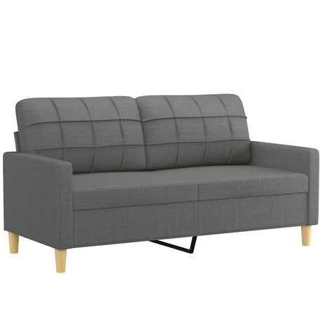 Vidaxl tweezitsbank 140 cm stof donkergrijs