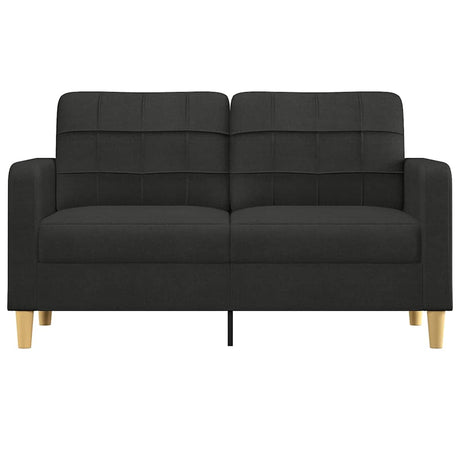Vidaxl tweezitsbank 140 cm stof zwart