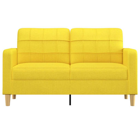 Vidaxl tweezitsbank 140 cm stof lichtgeel