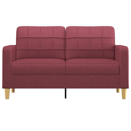Vidaxl tweezitsbank 140 cm stof wijnrood