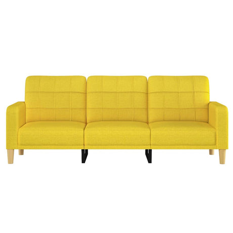 Vidaxl driezitsbank 180 cm stof lichtgeel