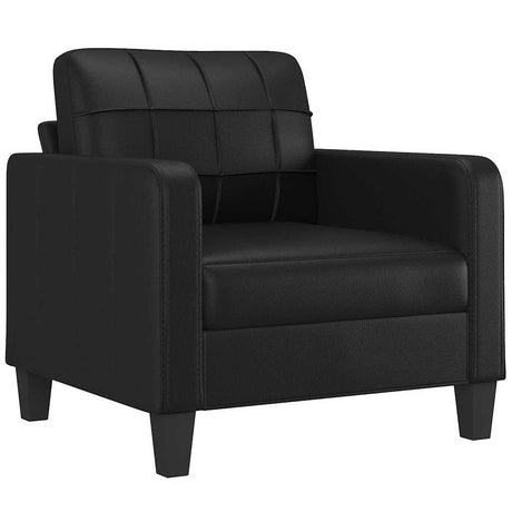 Vidaxl fauteuil 60 cm kunstleer zwart