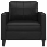 Vidaxl fauteuil 60 cm kunstleer zwart