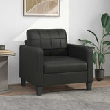 Vidaxl fauteuil 60 cm kunstleer zwart