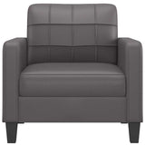 Vidaxl fauteuil 60 cm kunstleer grijs