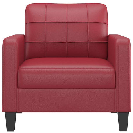 Vidaxl fauteuil 60 cm kunstleer wijnrood