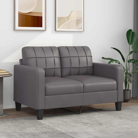 Vidaxl tweezitsbank 120 cm kunstleer grijs
