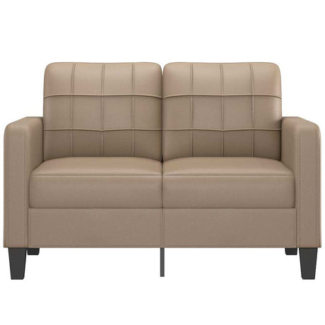 Vidaxl tweezitsbank 120 cm kunstleer cappuccinokleurig