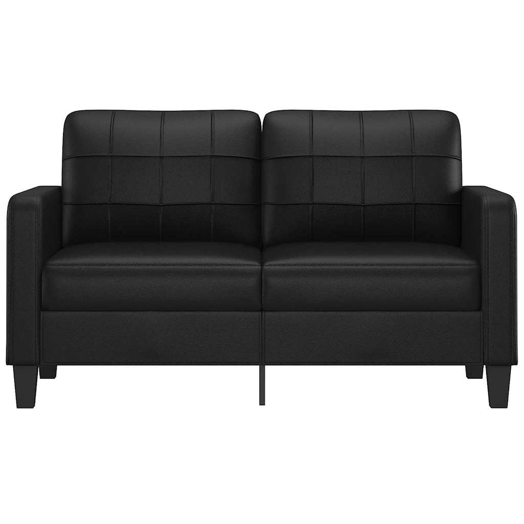 Vidaxl tweezitsbank 140 cm kunstleer zwart