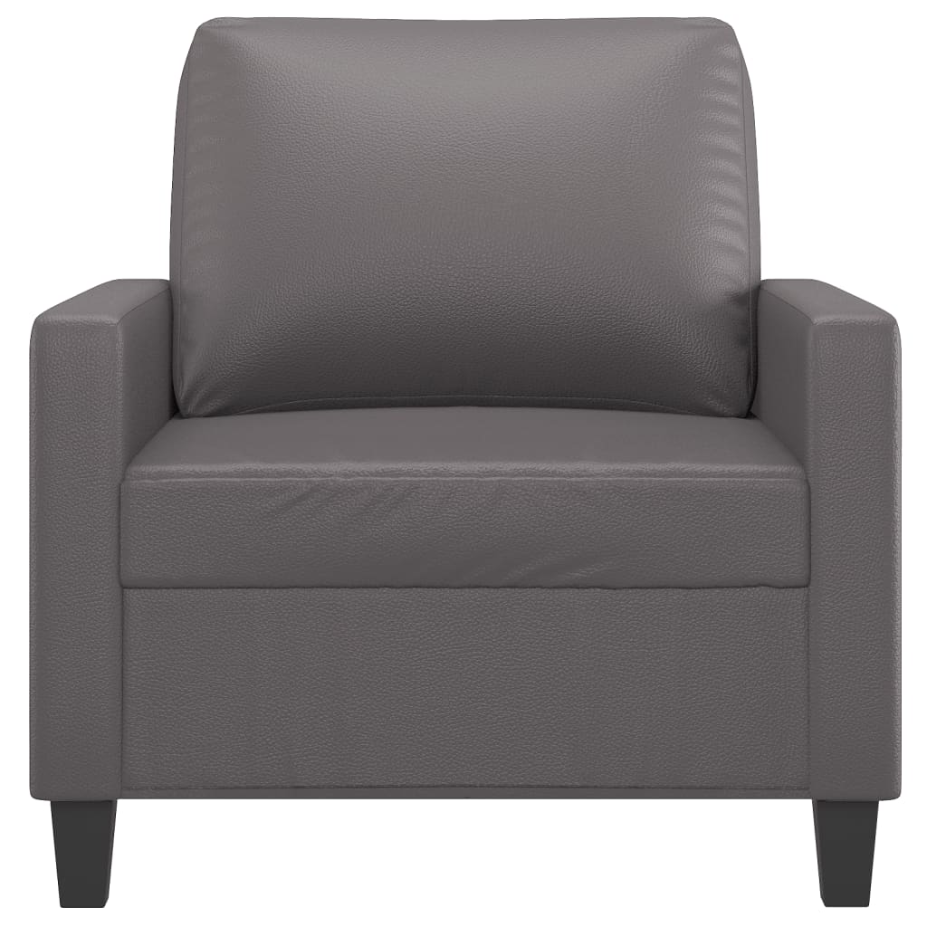 Vidaxl fauteuil 60 cm kunstleer grijs