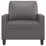 Vidaxl fauteuil 60 cm kunstleer grijs