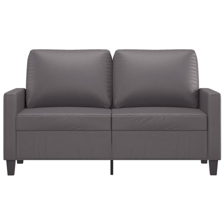 Vidaxl tweezitsbank 120 cm kunstleer grijs