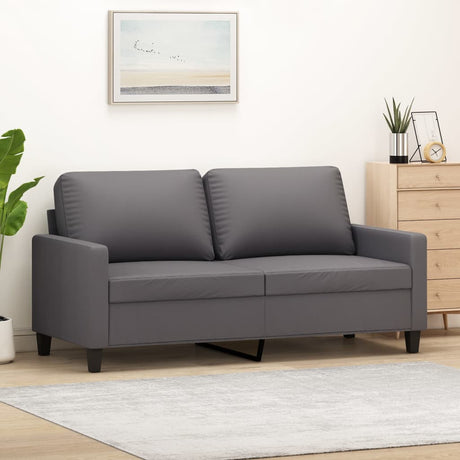 Vidaxl tweezitsbank 140 cm kunstleer grijs
