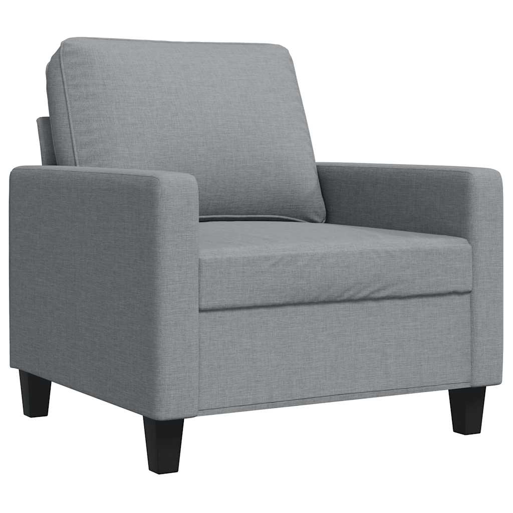 Vidaxl fauteuil 60 cm stof lichtgrijs
