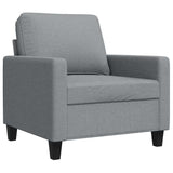 Vidaxl fauteuil 60 cm stof lichtgrijs