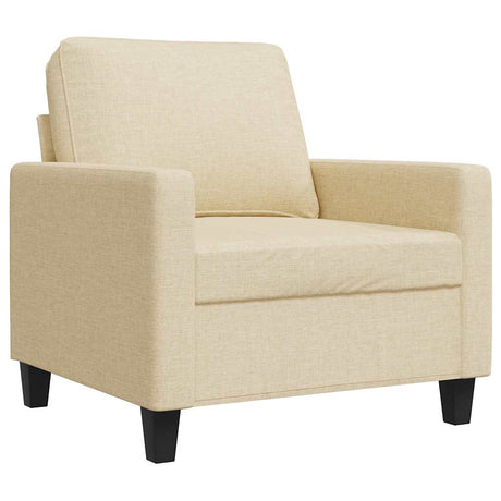 Vidaxl fauteuil 60 cm stof crèmekleurig