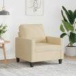 Vidaxl fauteuil 60 cm stof crèmekleurig