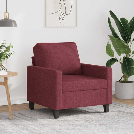 Vidaxl fauteuil 60 cm stof wijnrood