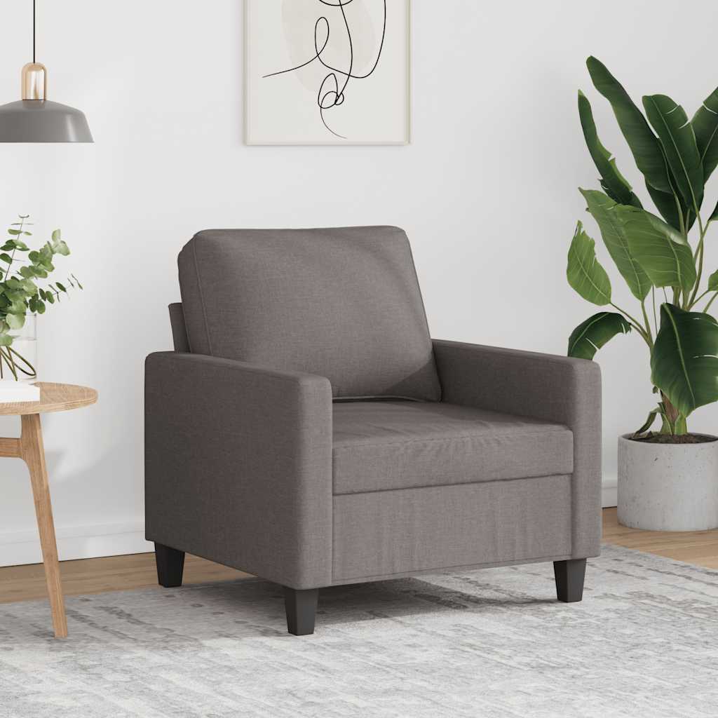 Vidaxl fauteuil 60 cm stof taupe