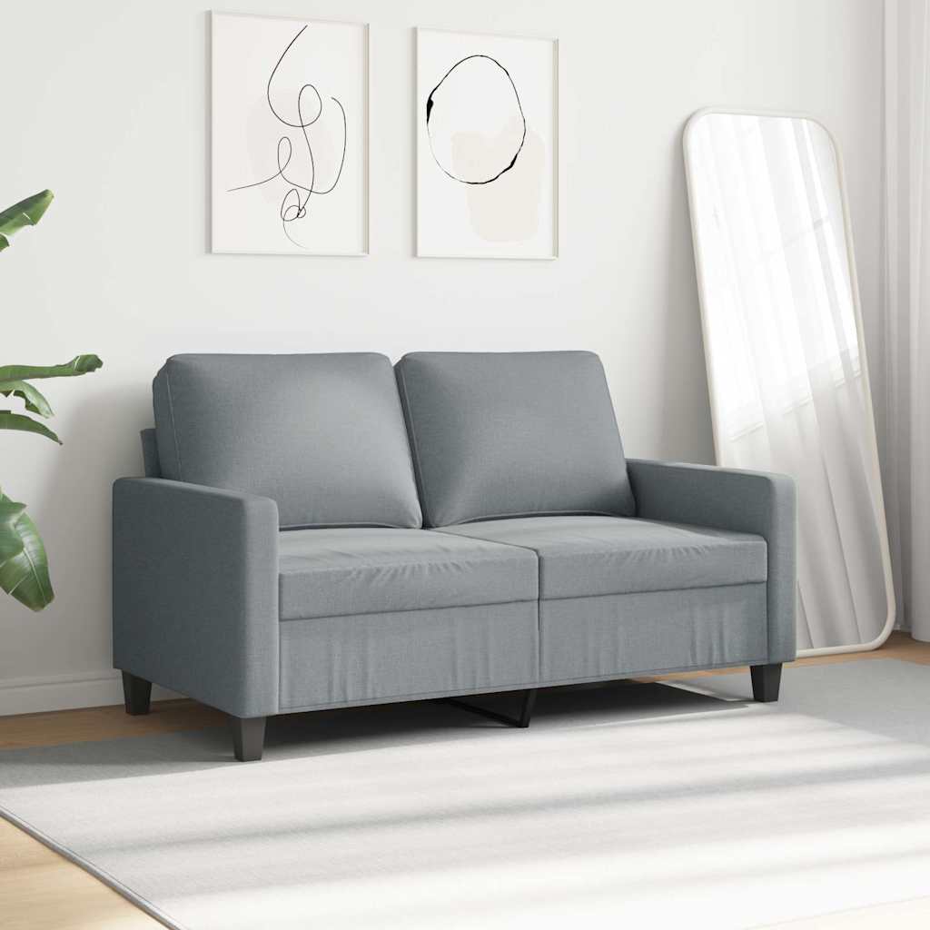 Vidaxl tweezitsbank 120 cm stof lichtgrijs