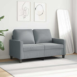 Vidaxl tweezitsbank 120 cm stof lichtgrijs