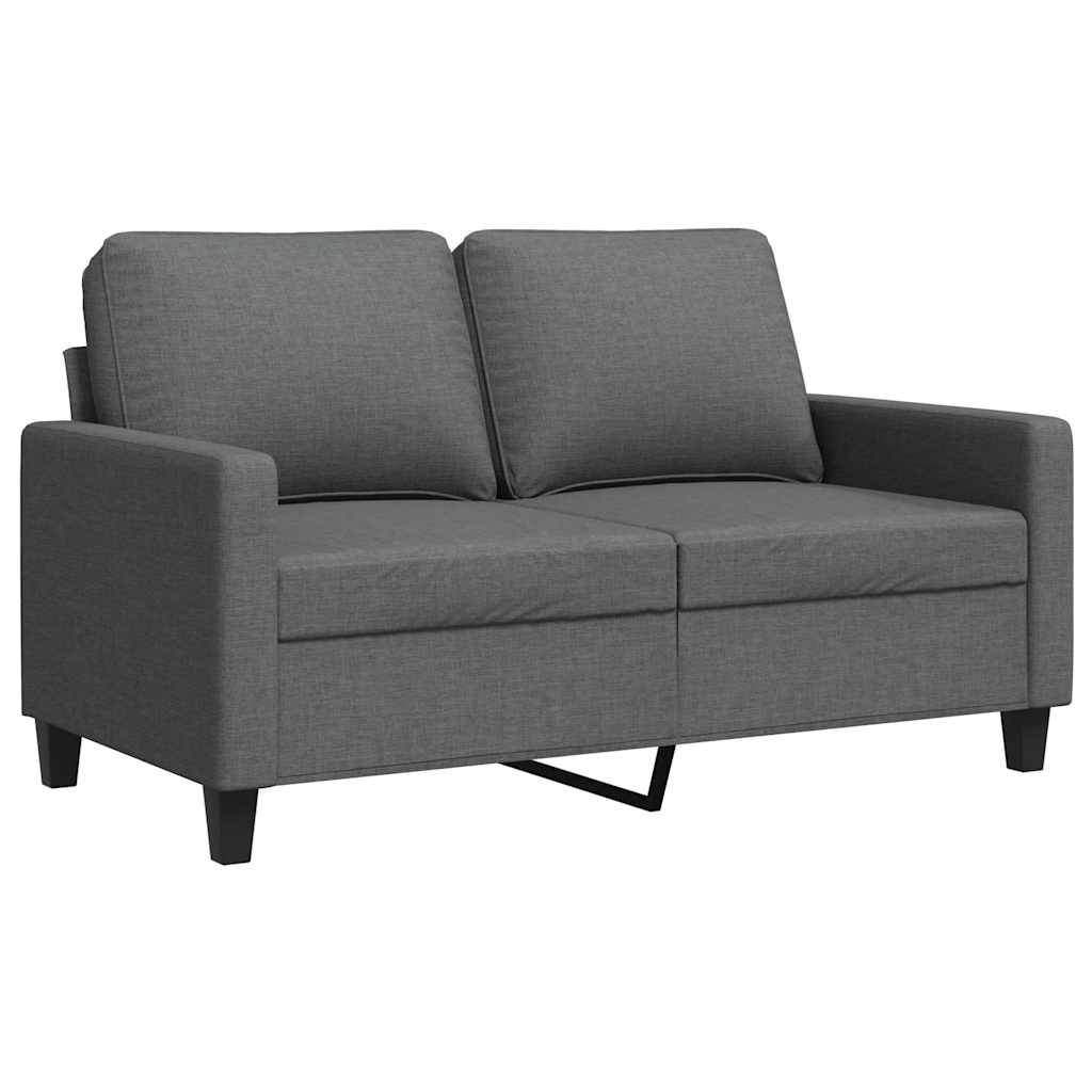 Vidaxl tweezitsbank 120 cm stof donkergrijs