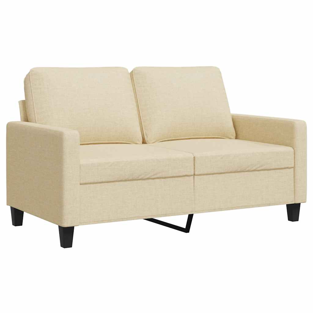 Vidaxl tweezitsbank 120 cm stof crèmekleurig