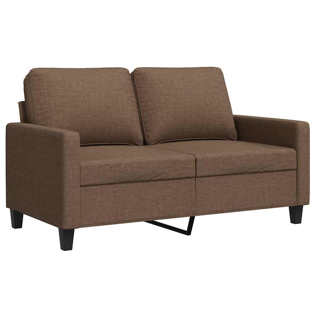 Vidaxl tweezitsbank 120 cm stof bruin