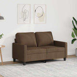 Vidaxl tweezitsbank 120 cm stof bruin